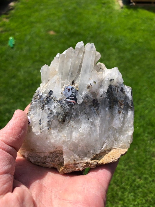 Clearance Quartz cluster with galena